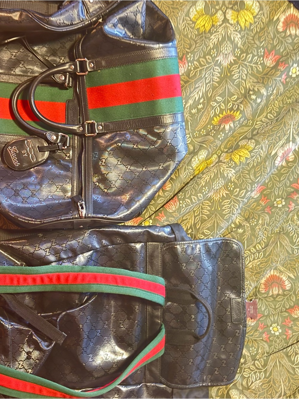 Gucci imprime fiat 500 limited edition set backpack and duffel bag